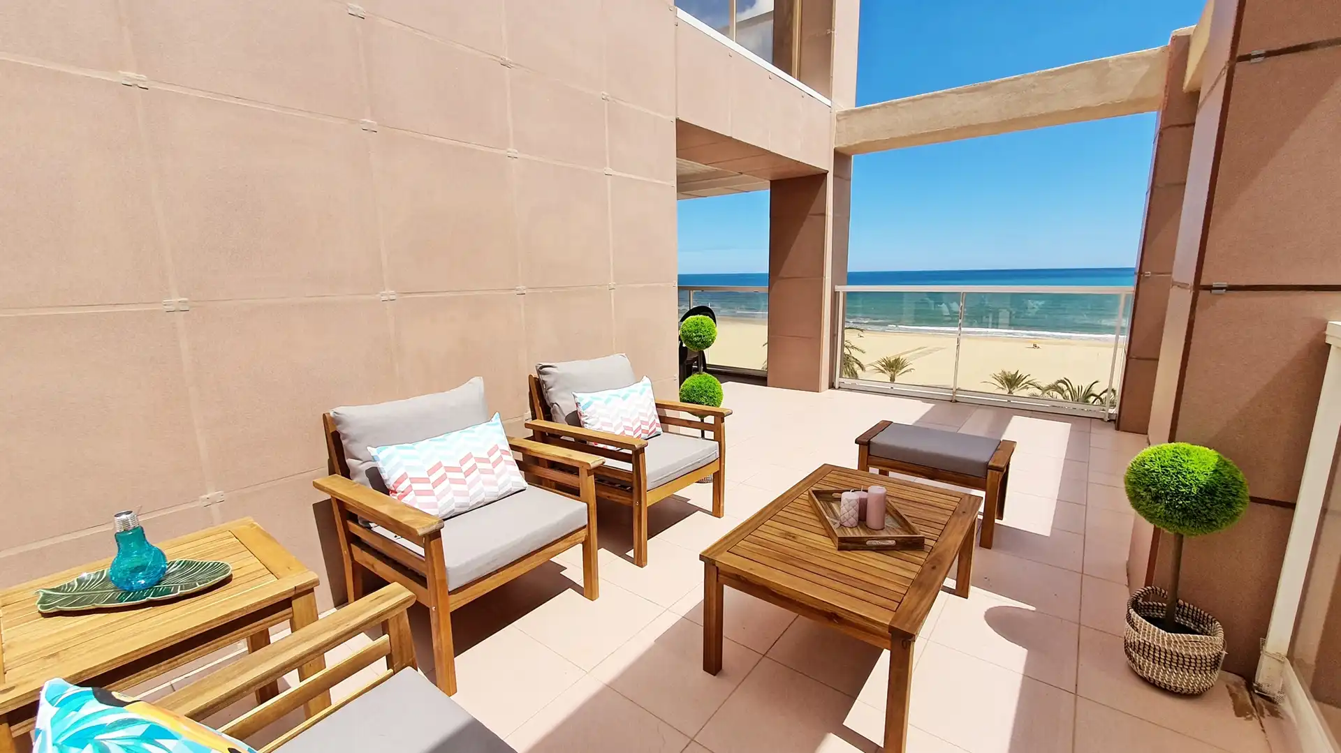 Terrasse von Wohnungen zur Miete in Gandia mit Terrasse, Möbliert und Ofen