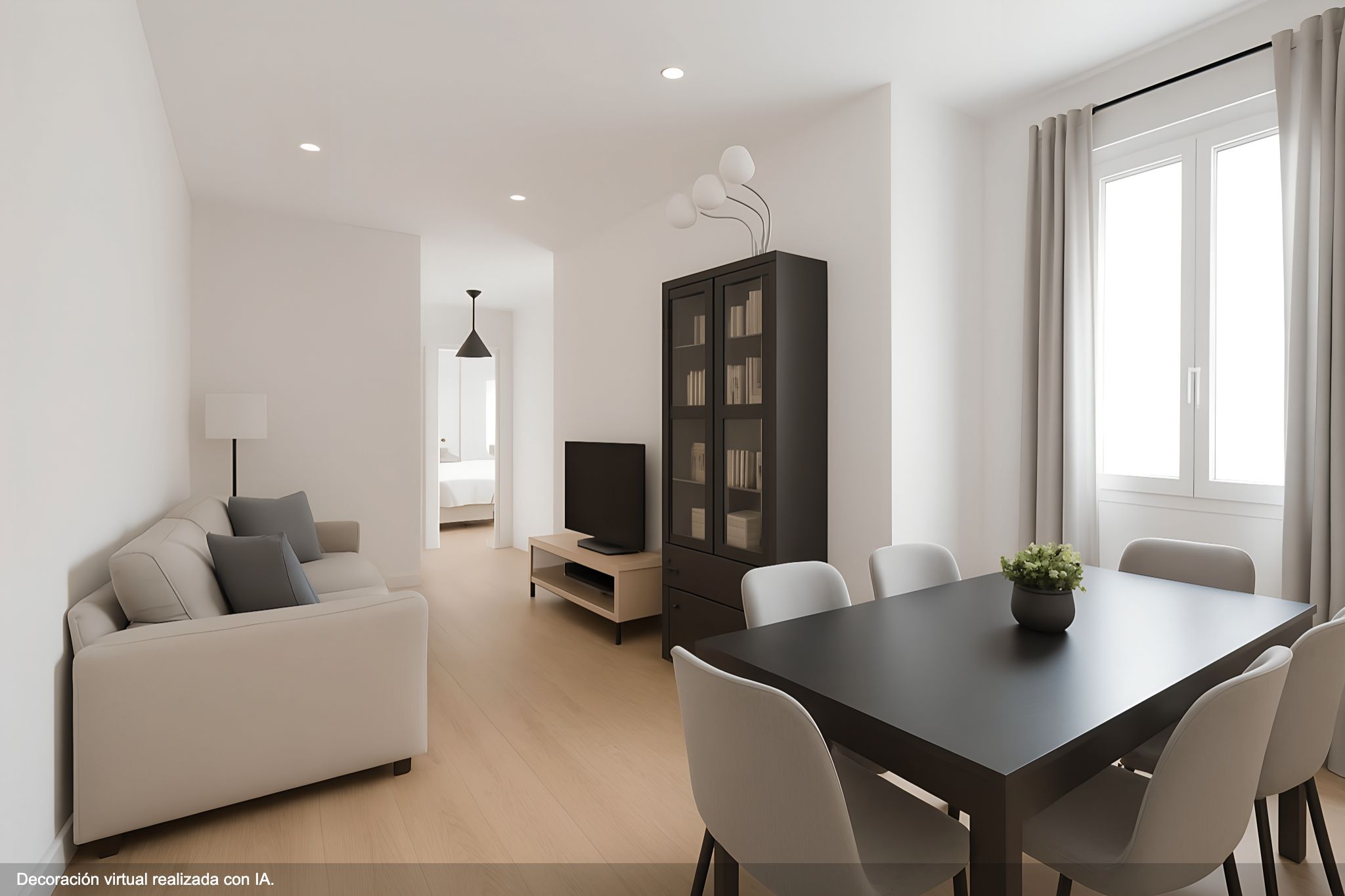 Sala d'estar de Apartament en venda en  Madrid Capital amb Calefacció i Moblat