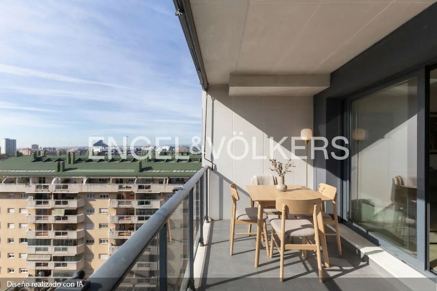 Balcony of Flat for sale in  Valencia Capital  with Air Conditioner, Heating and Terrace