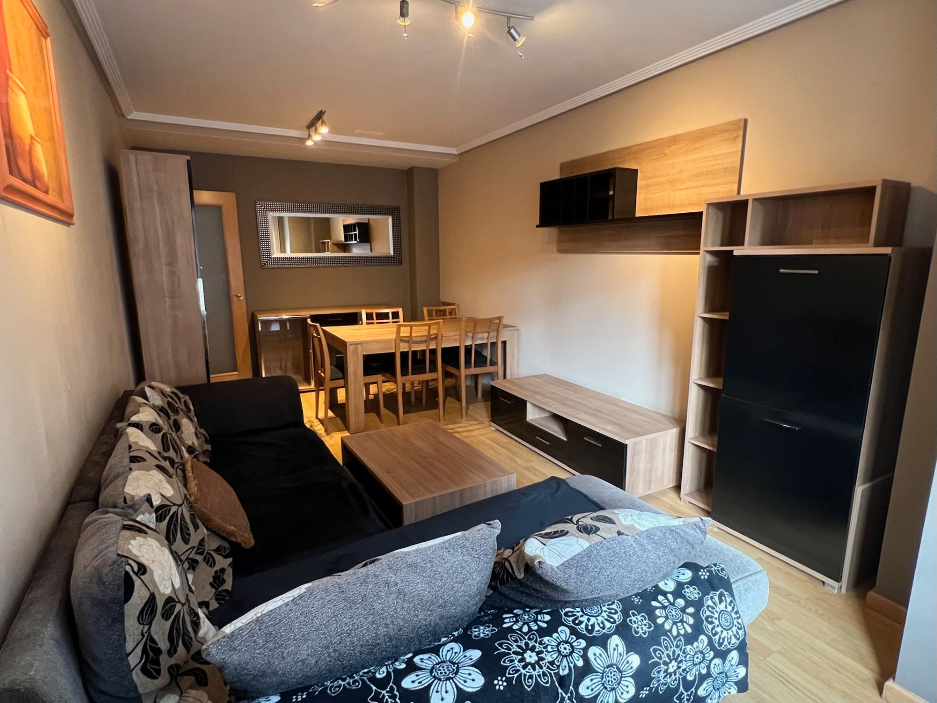 Living room of Flat for sale in Siero  with Heating, Terrace and Furnished