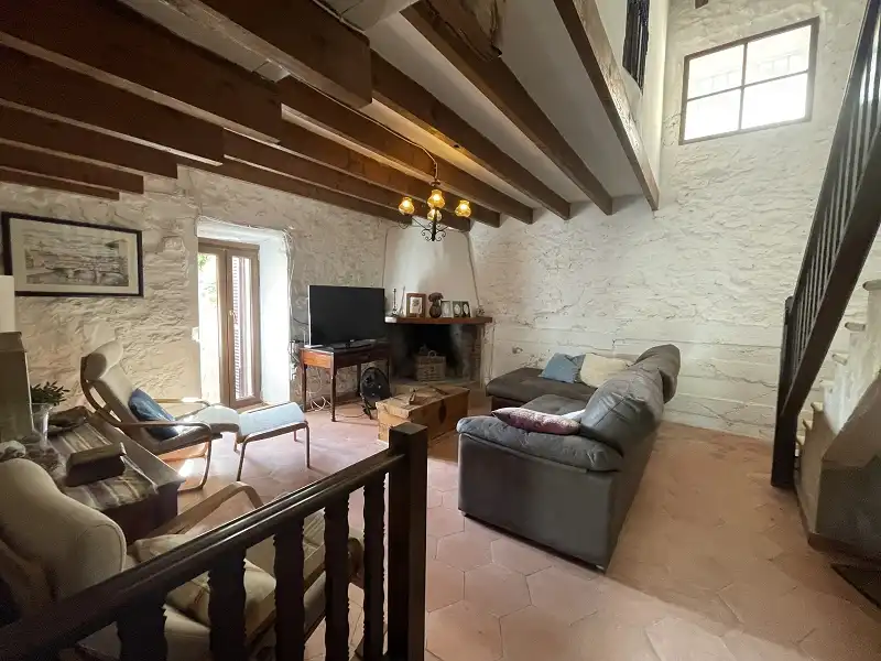 Sala d'estar de Finca rústica en venda en Llucmajor amb Jardí privat, Terrassa i Piscina