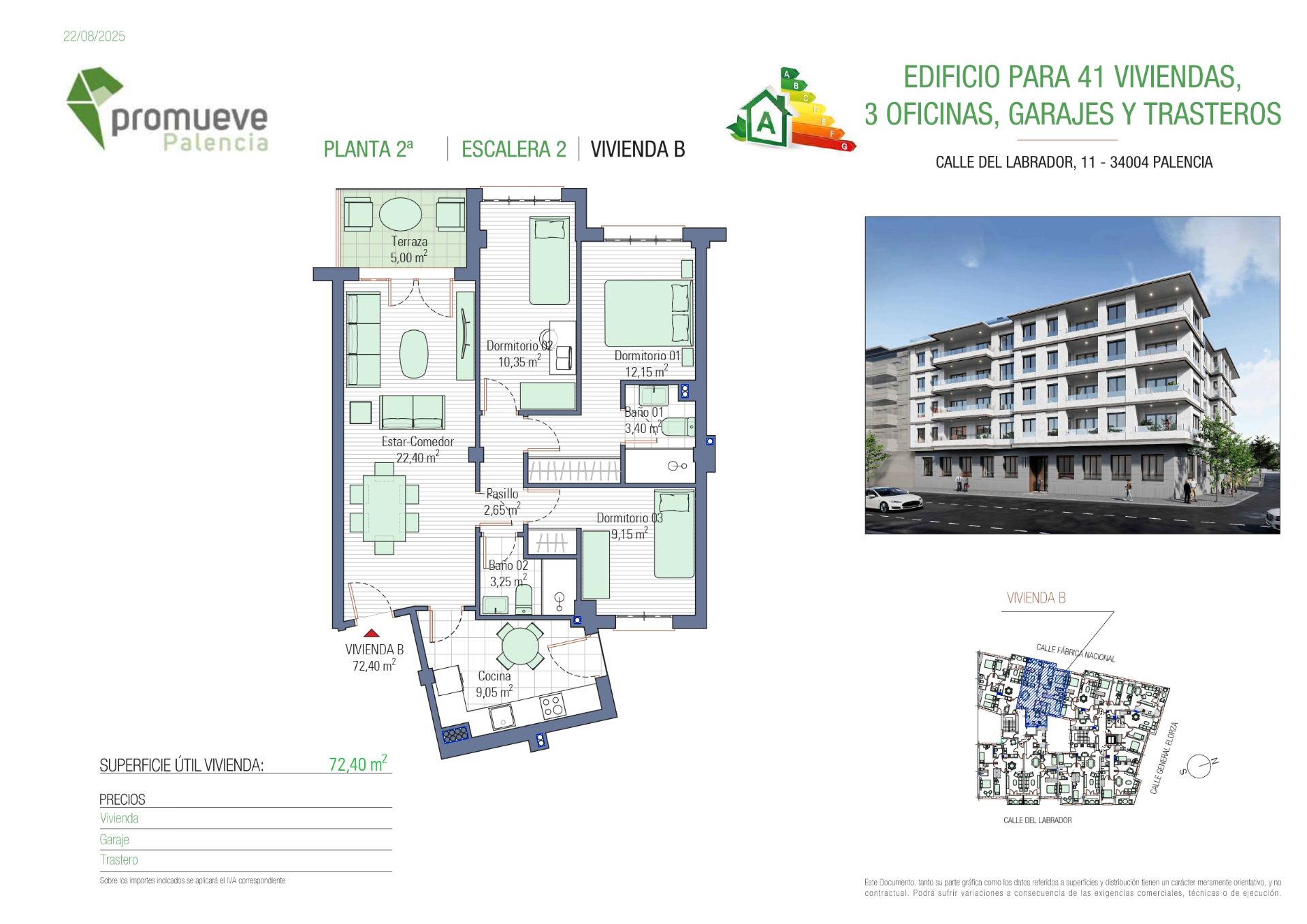 Pis en venda en Palencia Capital amb Calefacció i Terrassa