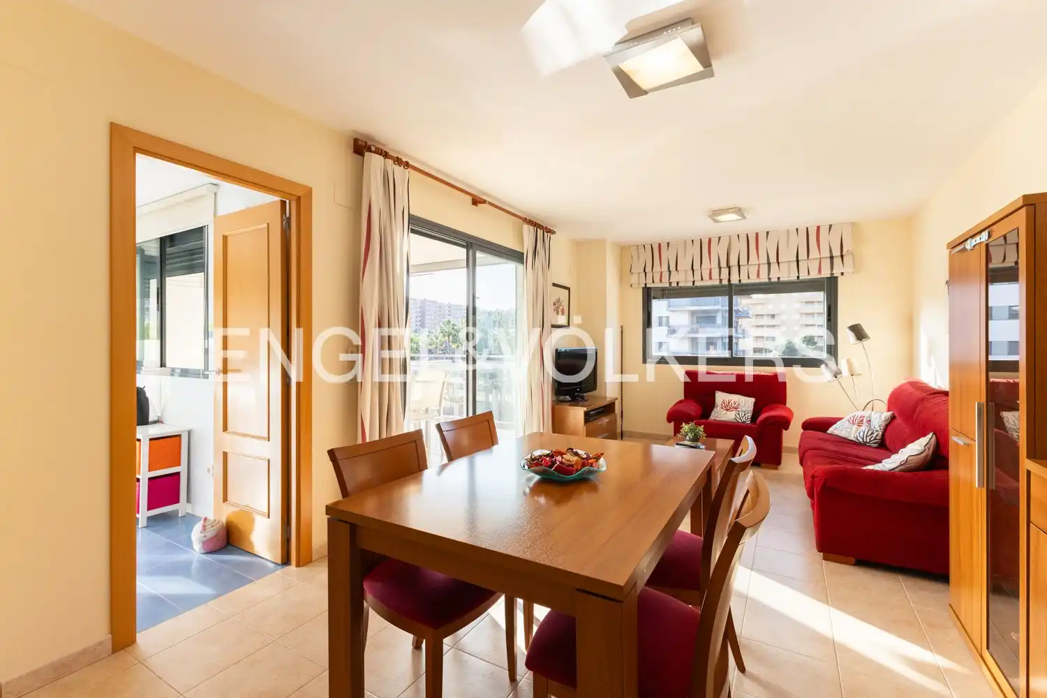 Esszimmer von Wohnung zum Verkauf in Oropesa del Mar / Orpesa mit Klimaanlage, Heizung und Privatgarten