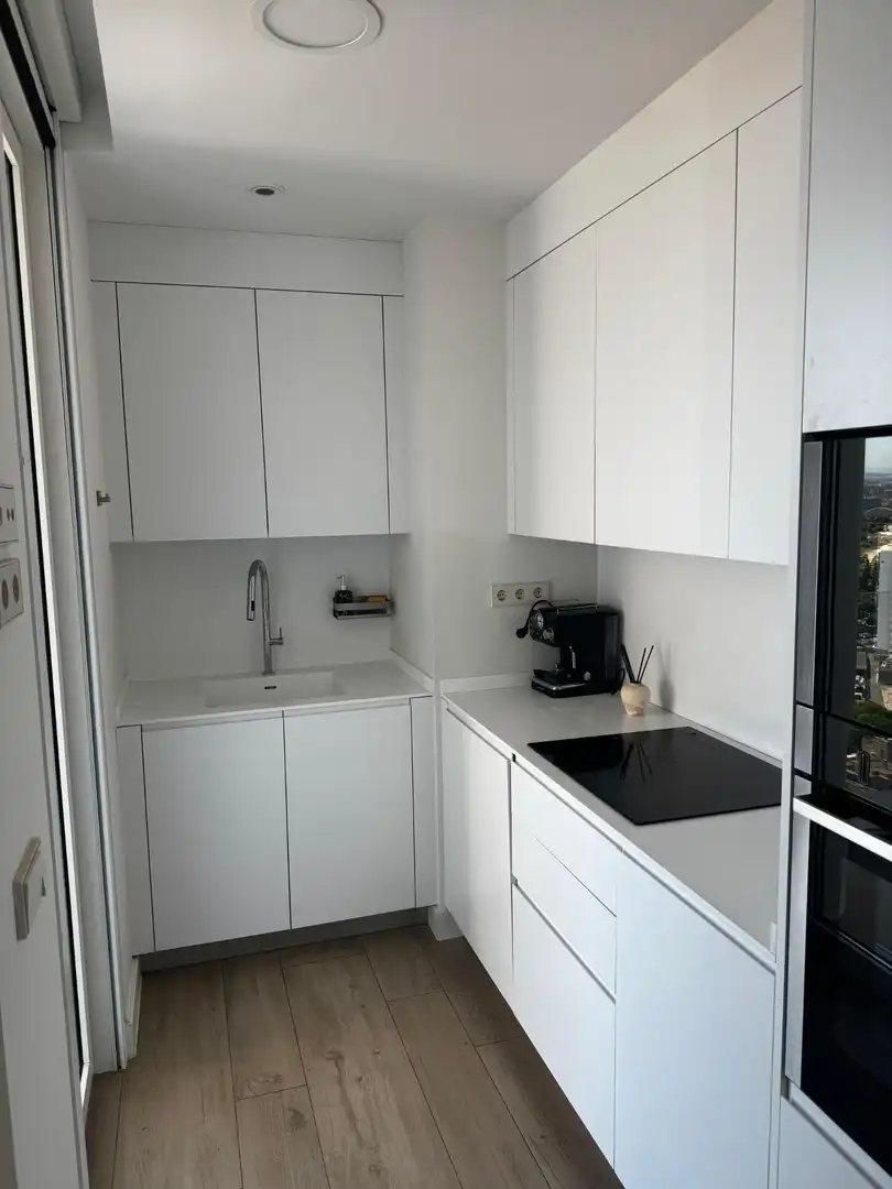 Cuina de Apartament de lloguer en Valencia amb Aire condicionat, Jardí privat i Terrassa