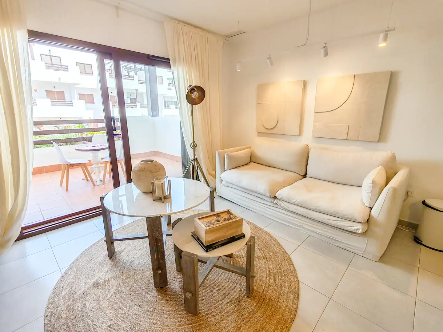 Wohnzimmer von Wohnung zum Verkauf in Pulpí mit Klimaanlage, Heizung und Terrasse
