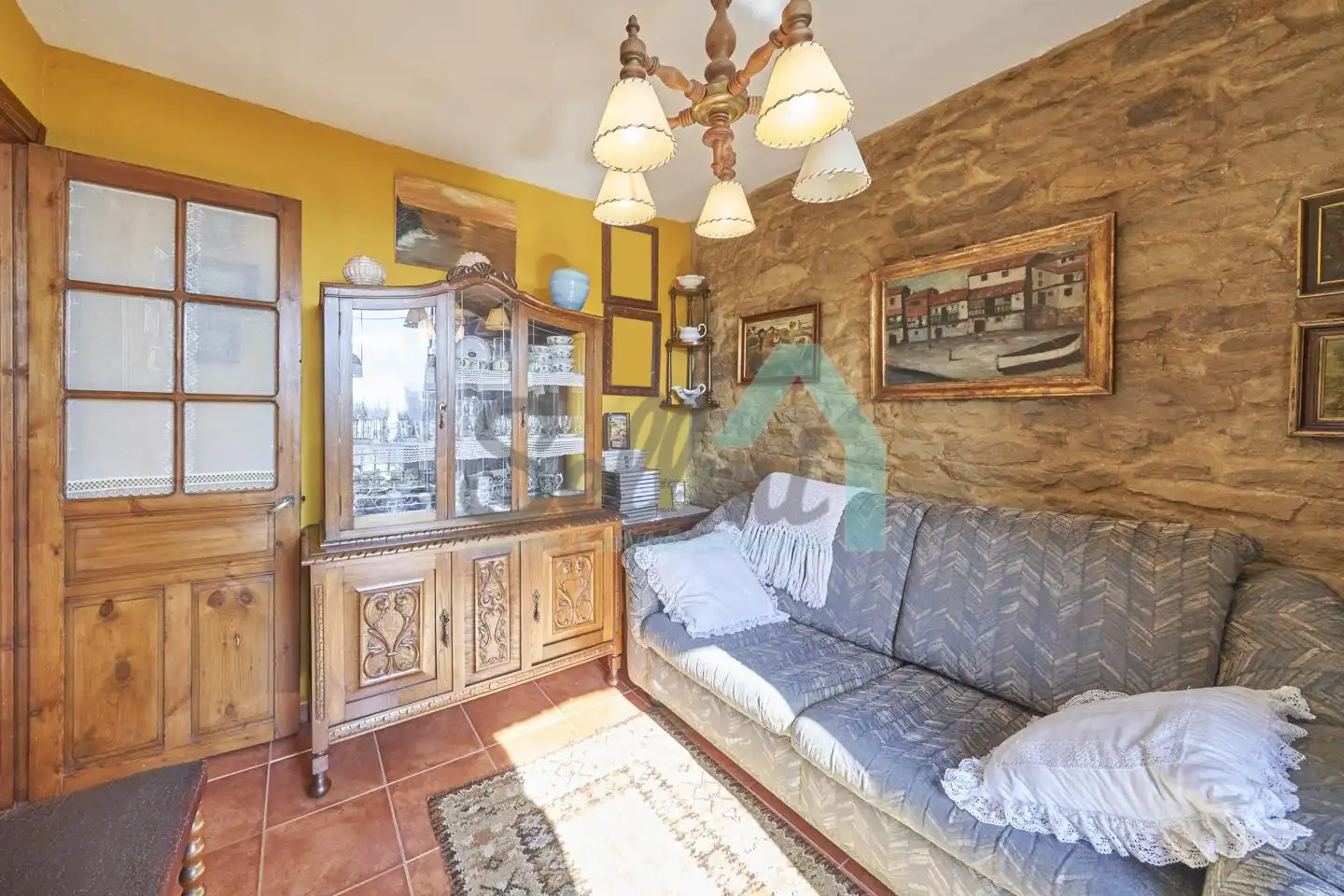 Living room of Houses for sale in Langreo  with Private garden and Balcony