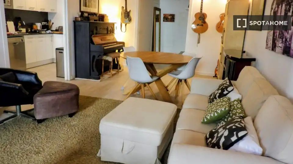 Sala de estar de Piso de alquiler en  Palma de Mallorca con Aire acondicionado, Calefacción y Amueblado