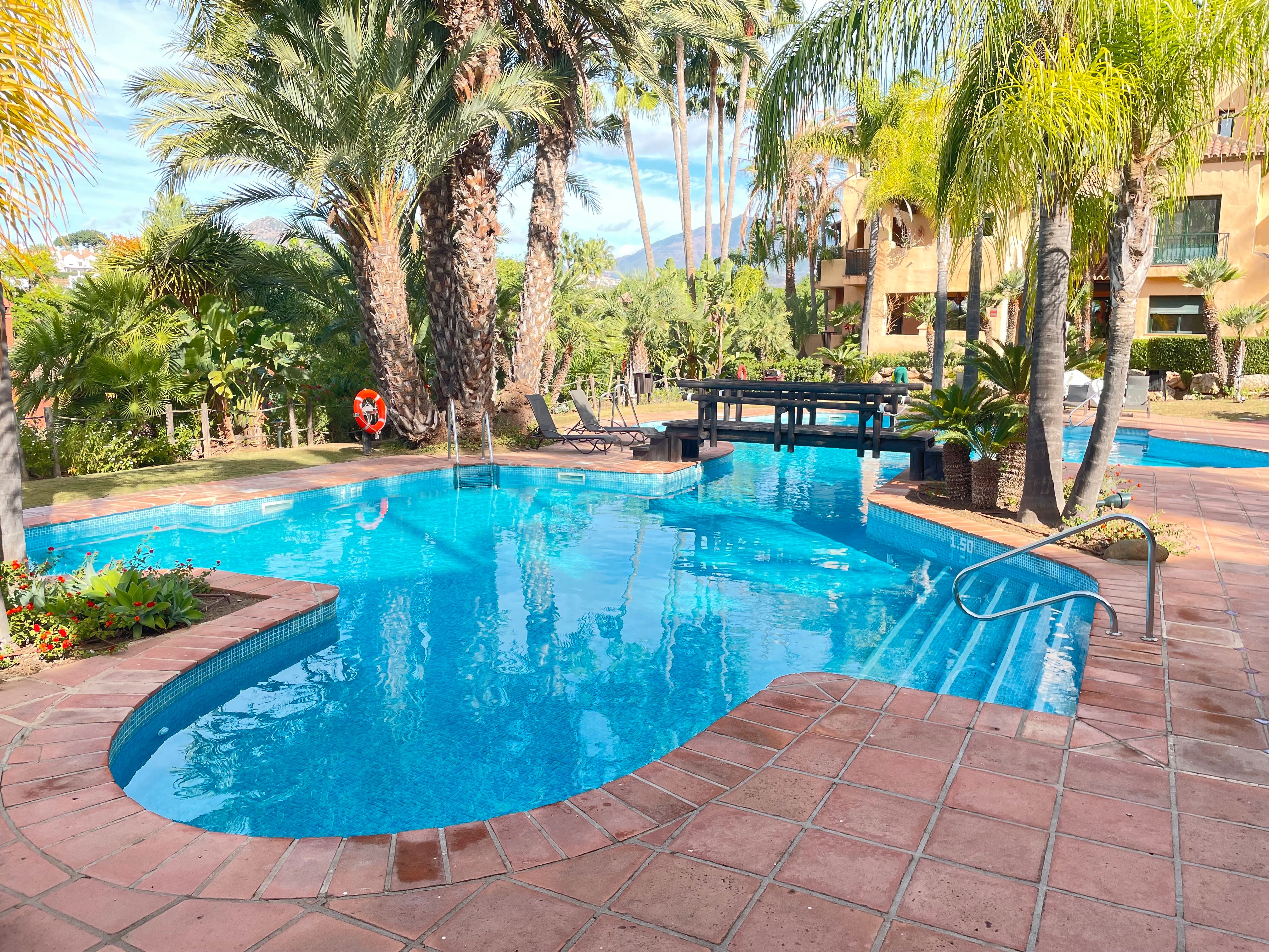 Swimming pool of Apartment for sale in Estepona  with Air Conditioner, Heating and Terrace