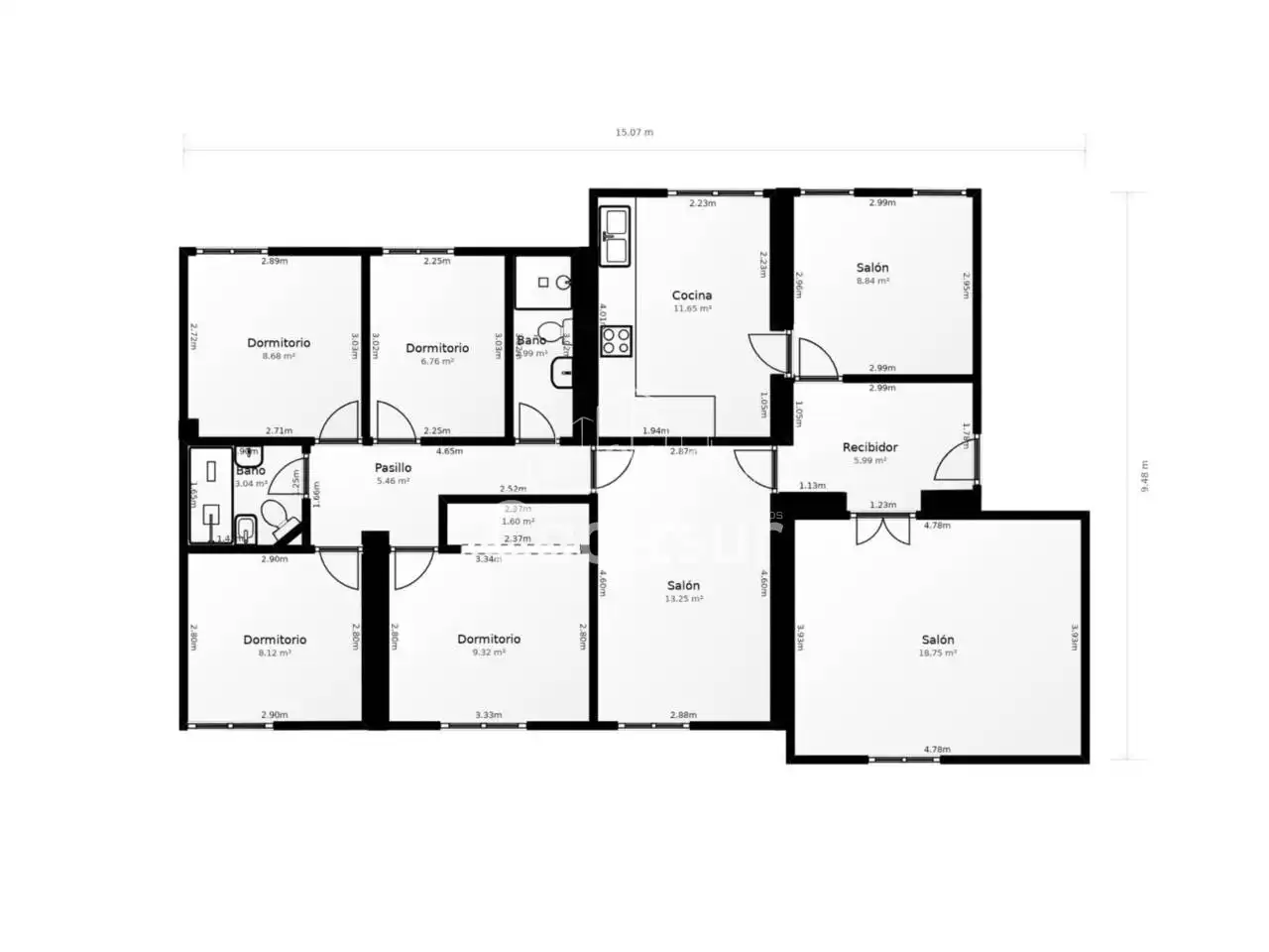 Wohnung zum Verkauf in Cádiz mit Klimaanlage und Terrasse