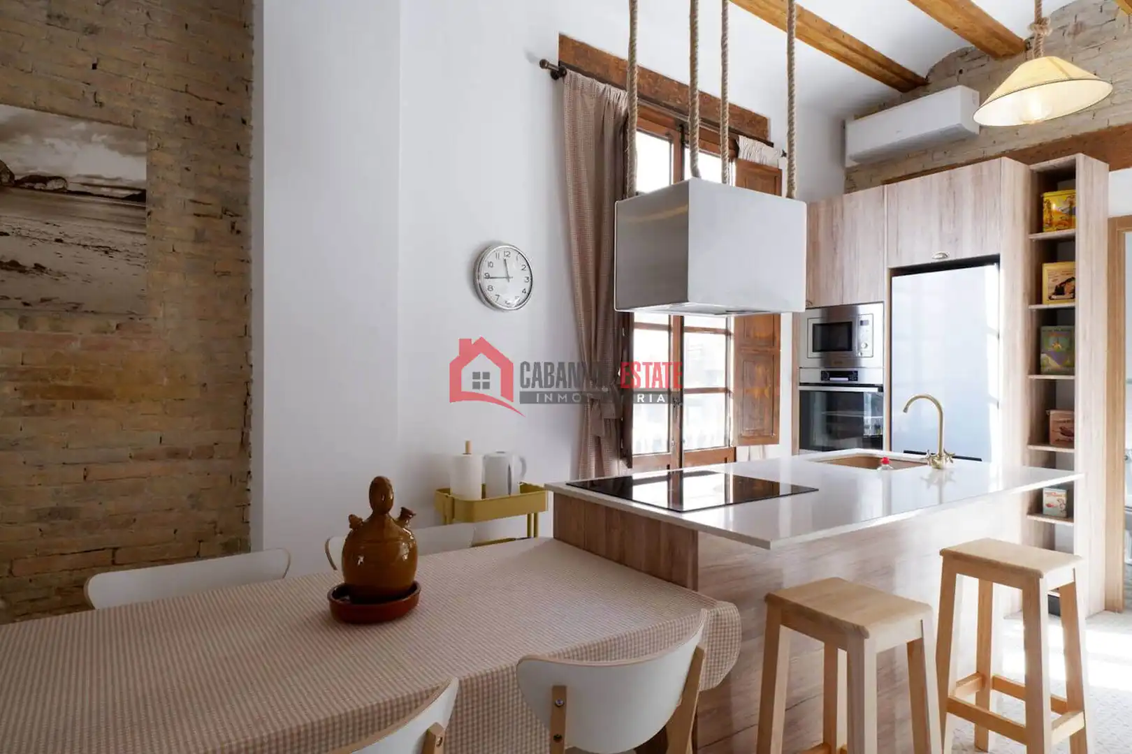 Kitchen of Duplexes for rent in Valencia  with Air Conditioner, Terrace and Furnished
