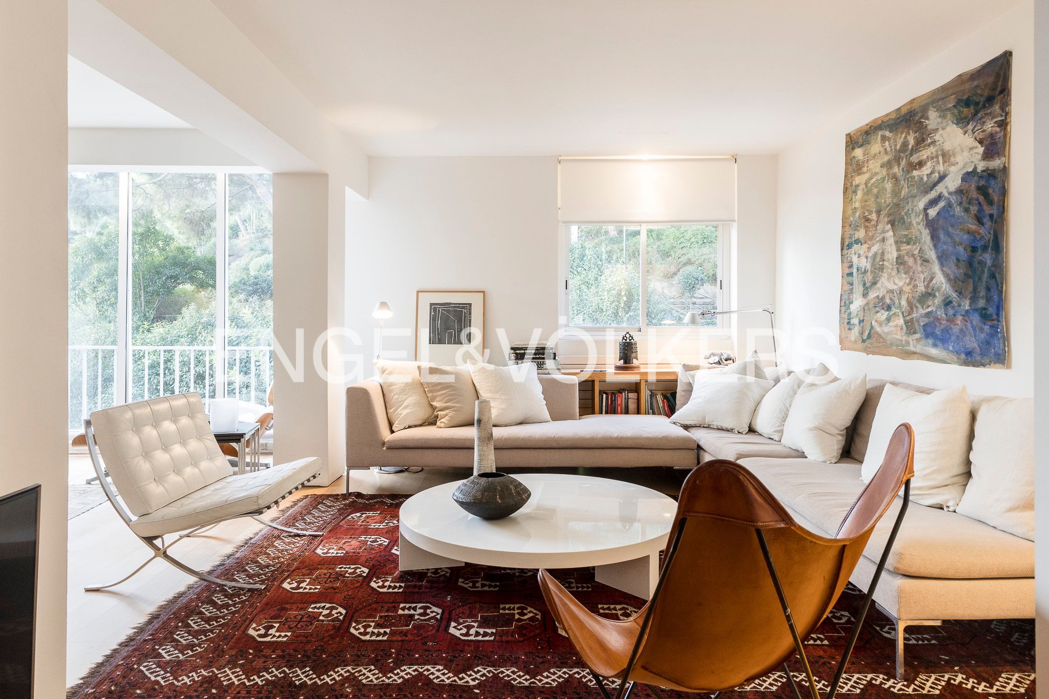 Sala de estar de Apartamento de alquiler en  Barcelona Capital con Calefacción, Parquet y Amueblado