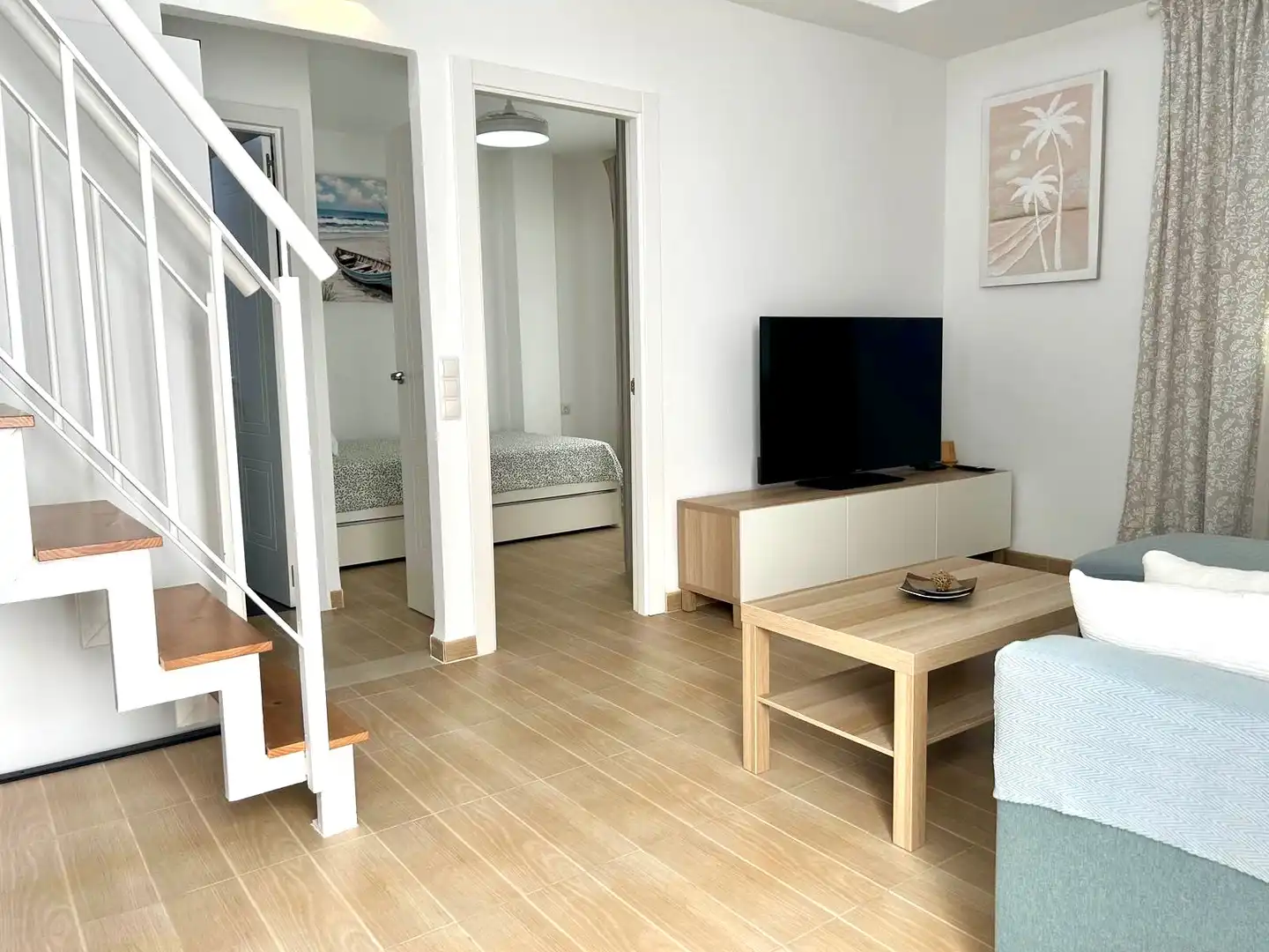 Sala de estar de Ático de alquiler en Balanegra con Aire acondicionado, Calefacción y Jardín privado