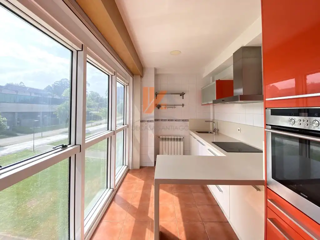 Kitchen of Flat for rent in Santiago de Compostela   with Furnished