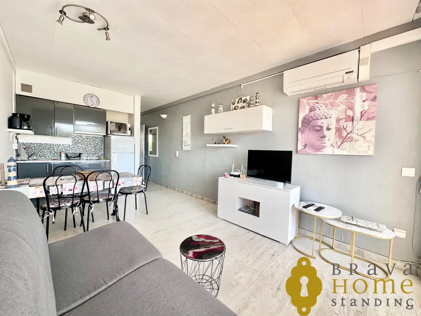 Sala de estar de Piso en venta en Empuriabrava con Aire acondicionado y Terraza