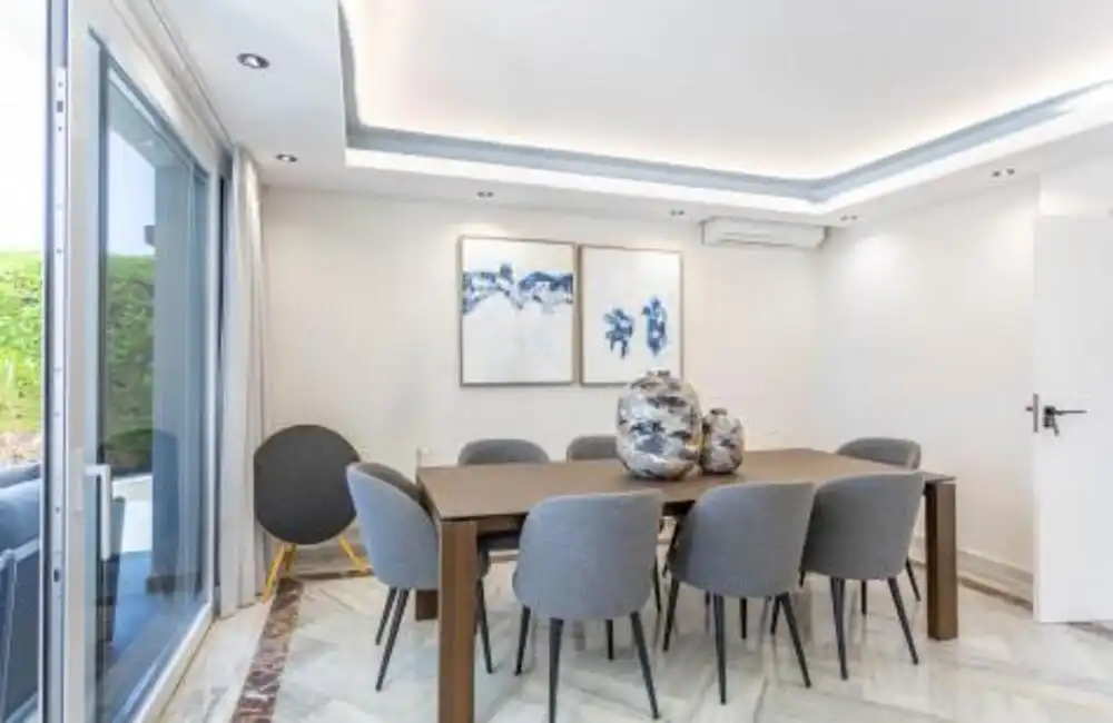 Dining room of Houses for rent in Marbella  with Air Conditioner, Private garden and Terrace
