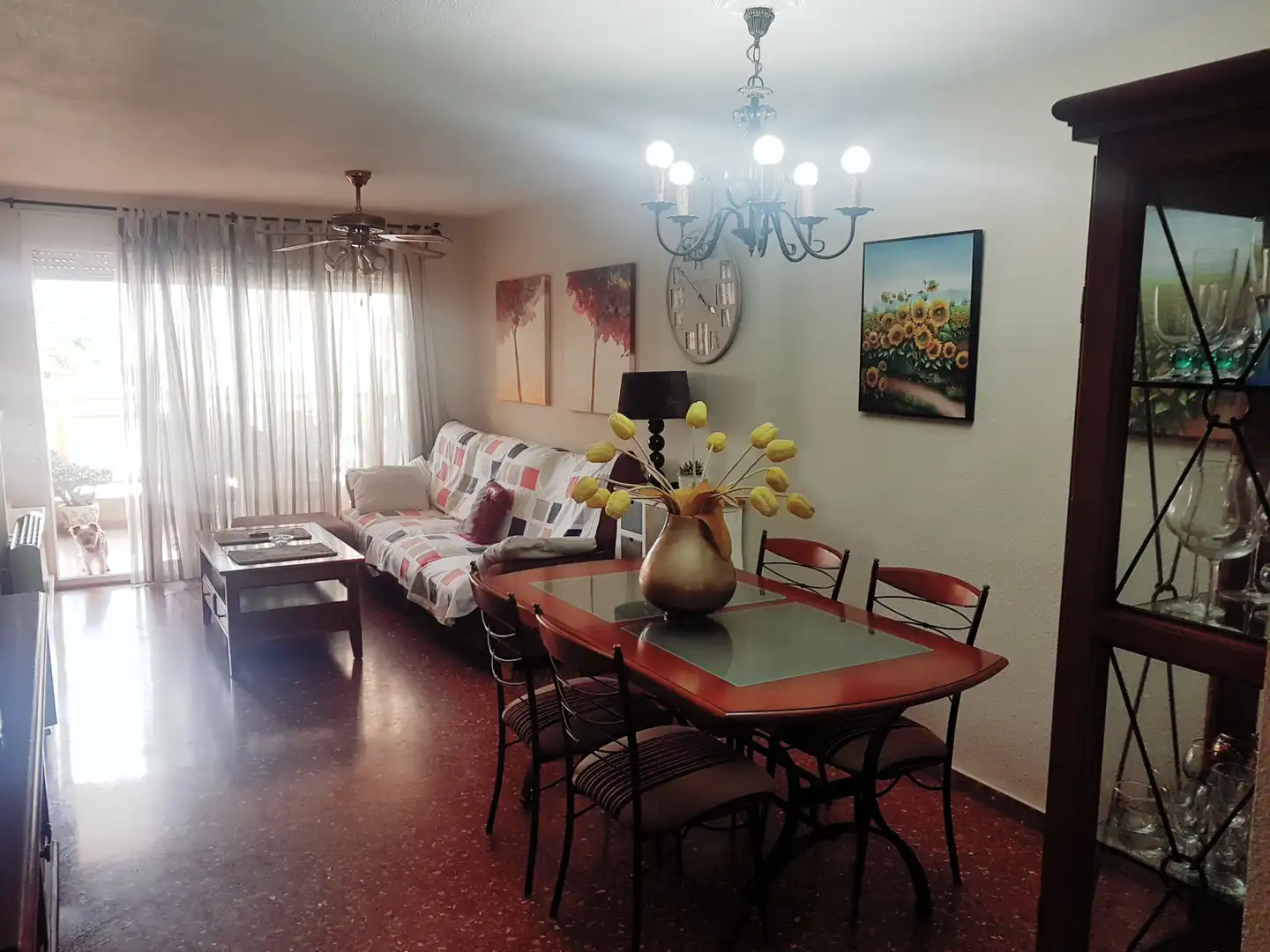 Sala d'estar de Apartament de lloguer en El Puig de Santa Maria amb Terrassa, Moblat i Forn