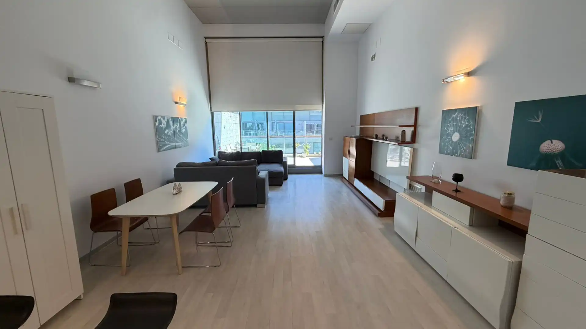Wohnzimmer von Wohnung zur Miete in Valencia mit Klimaanlage, Heizung und Parkett