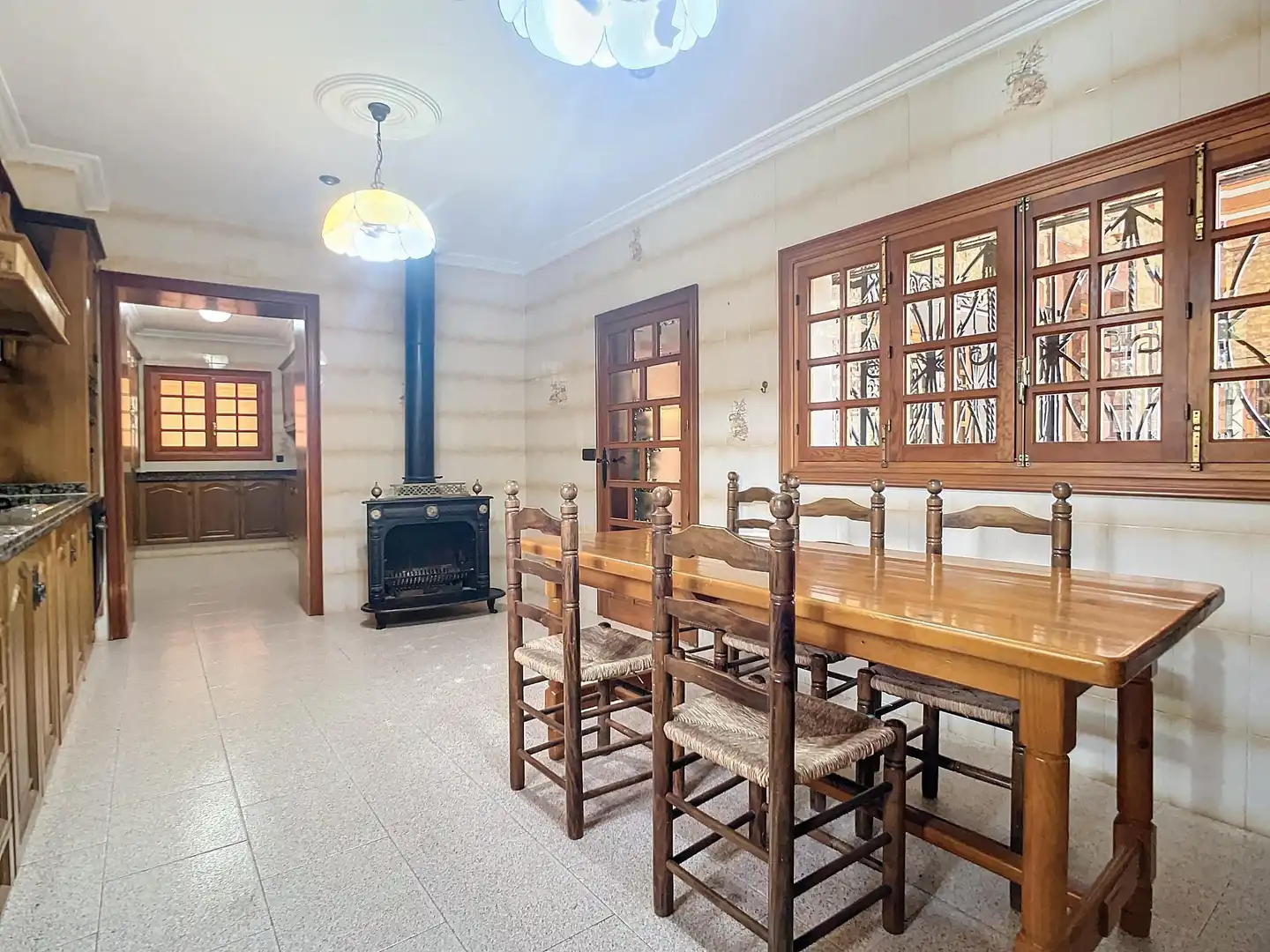 Comedor de Finca rústica en venta en Tibi con Jardín privado, Terraza y Trastero