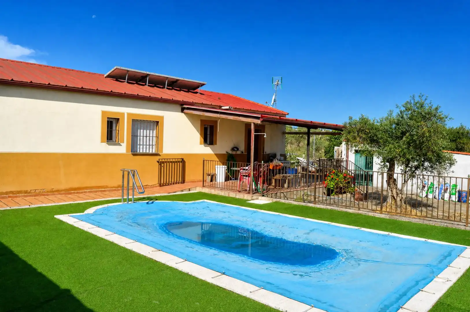 Swimming pool of Country homes for sale in Alcuéscar  with Storage room and Swimming Pool