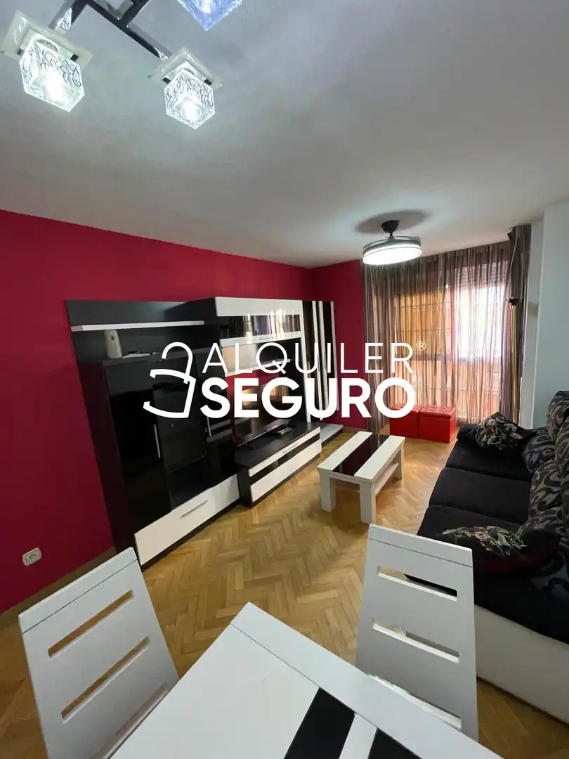 Sala de estar de Piso de alquiler en Madrid con Aire acondicionado, Calefacción y Terraza