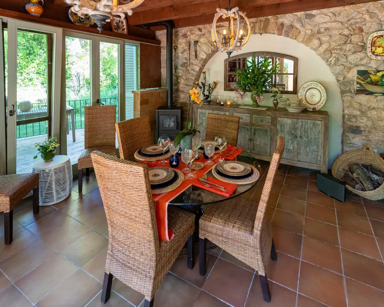 Dining room of Country homes for sale in Esponellà  with Heating, Private garden and Terrace