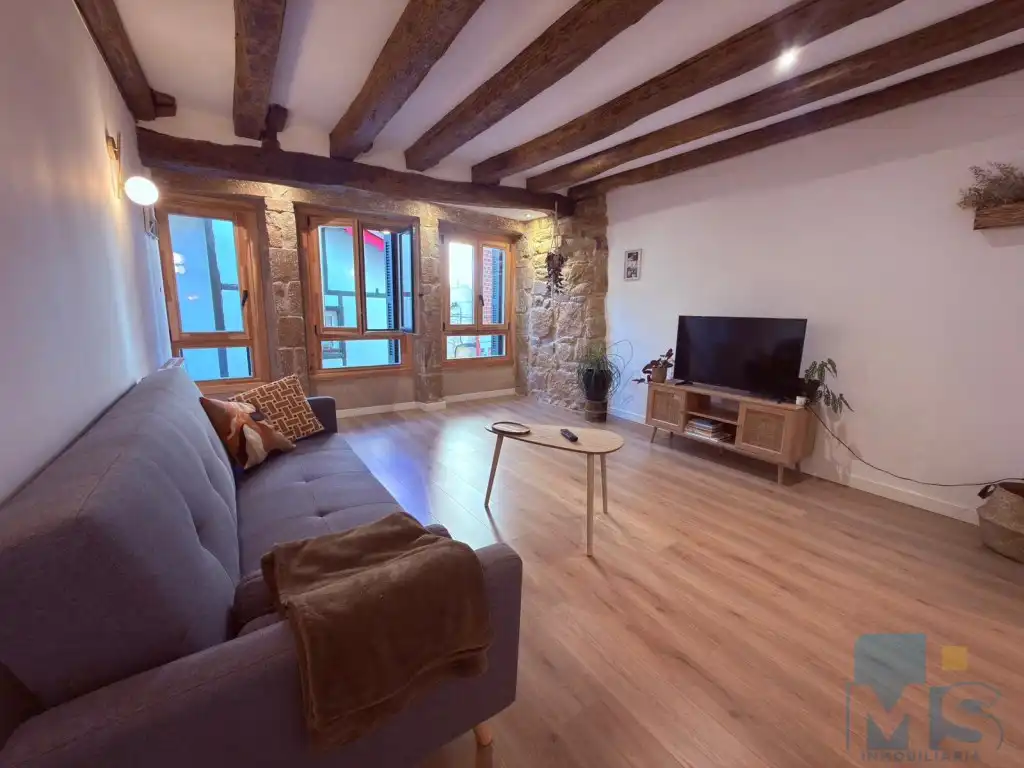 Sala de estar de Piso en venta en Pasaia con Amueblado