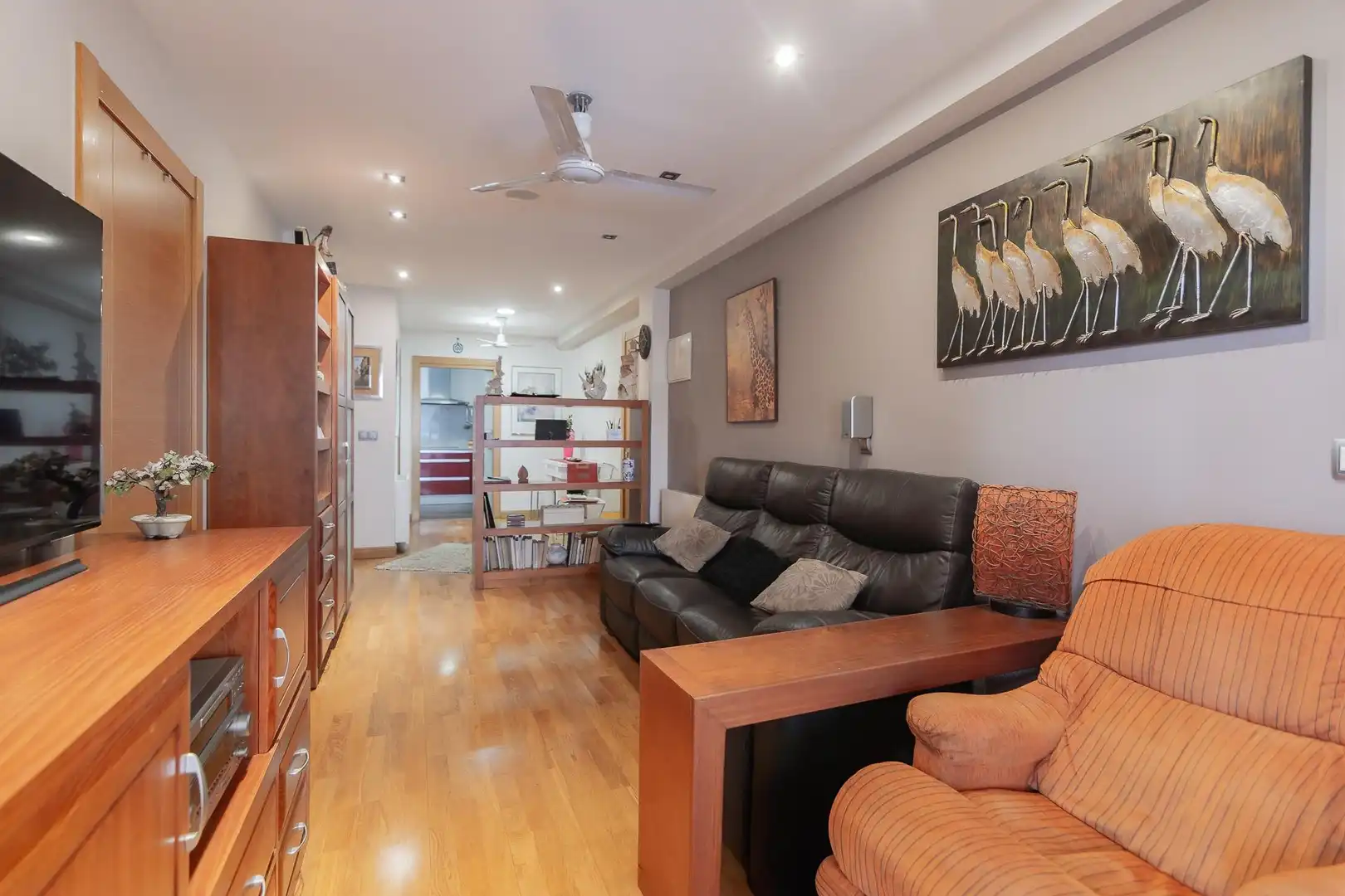 Living room of Attic for sale in  Pamplona / Iruña  with Air Conditioner, Heating and Parquet flooring