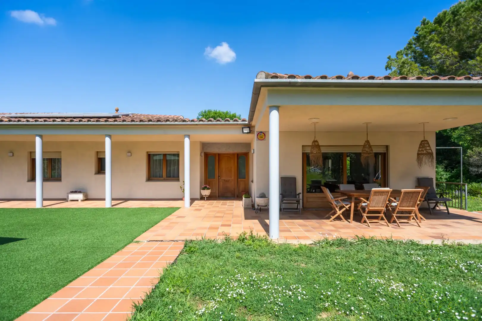 Garden of Houses for sale in Vilademuls  with Air Conditioner, Heating and Terrace
