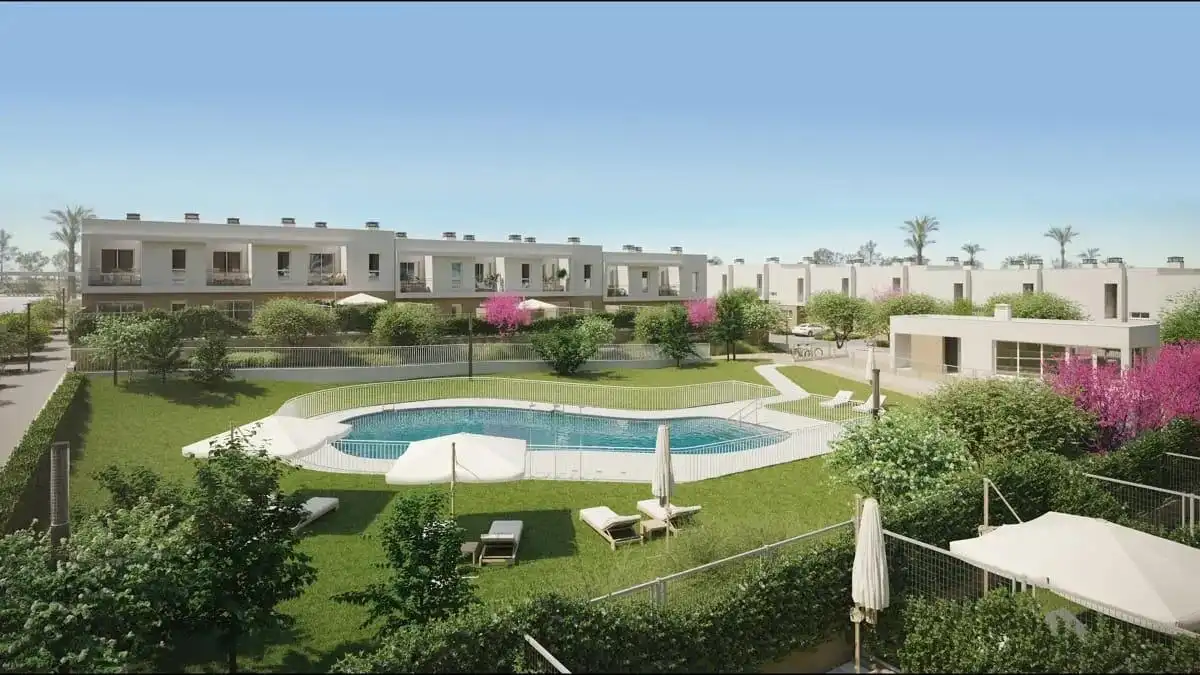 Jardí de Casa adosada en venda en Guillena amb Jardí privat, Terrassa i Piscina comunitària