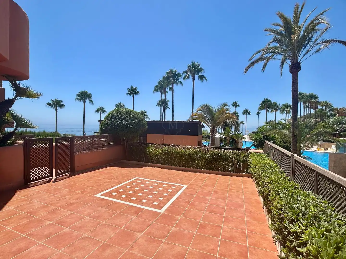Terraza de Apartamento en venta en Estepona con Aire acondicionado, Terraza y Piscina