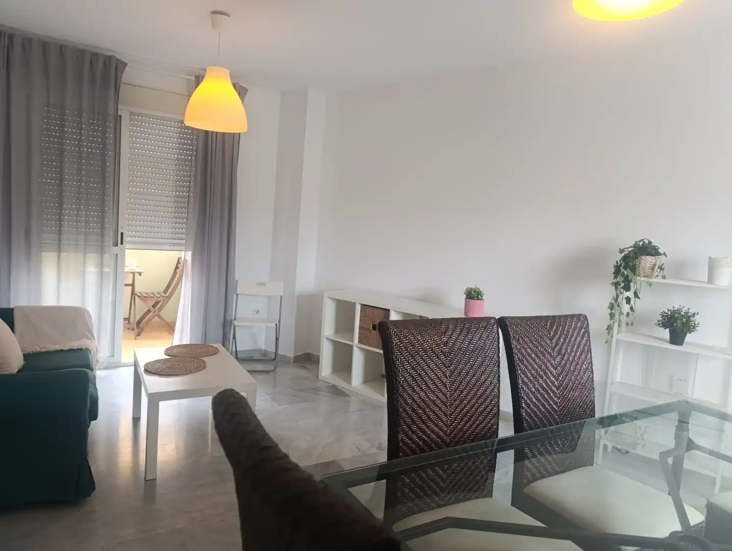 Comedor de Apartamento de alquiler con opción a compra en Málaga con Aire acondicionado, Terraza y Trastero