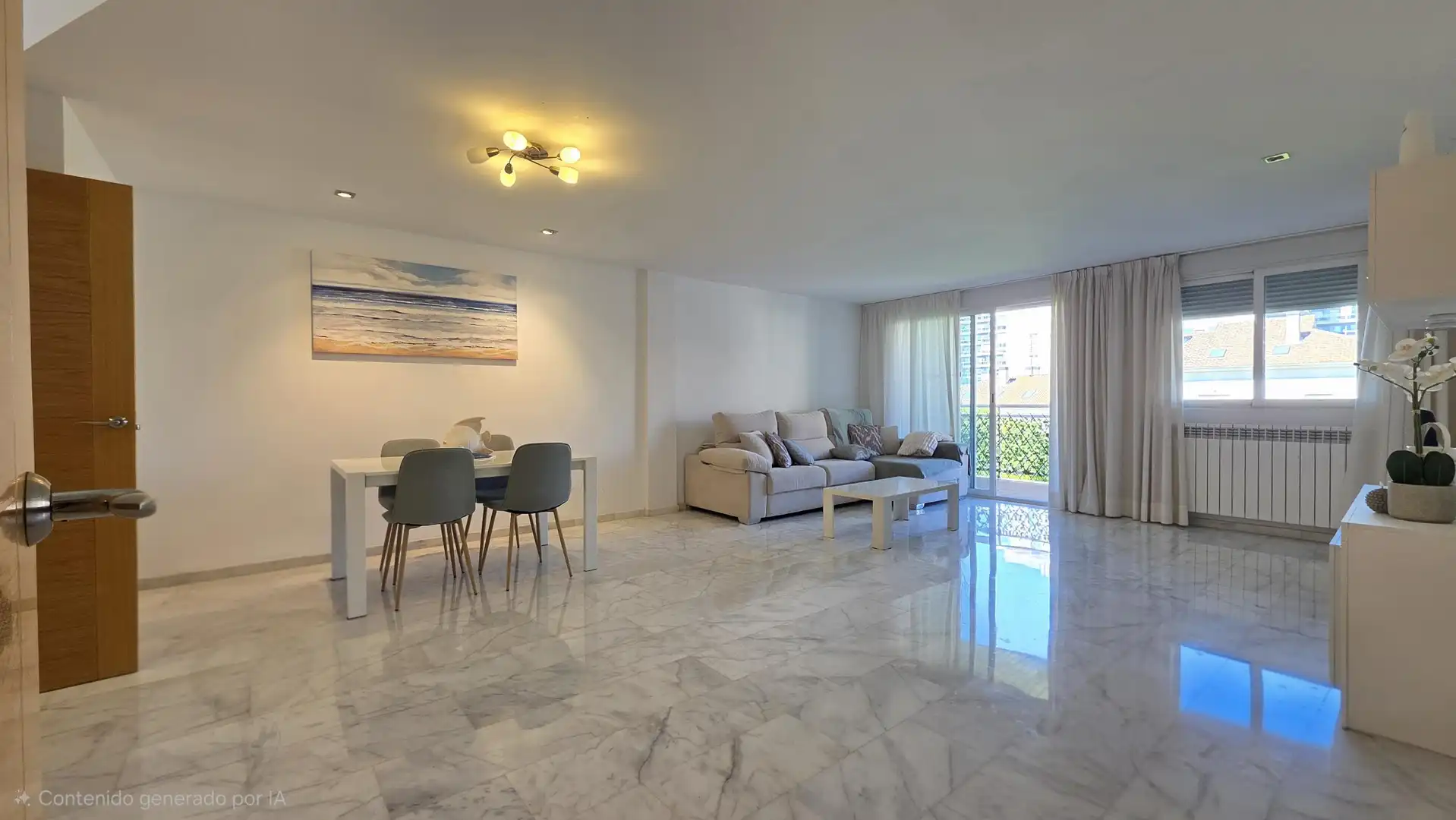 Wohnzimmer von Wohnung zum Verkauf in Gandia mit Klimaanlage, Terrasse und Gemeinschaftspool