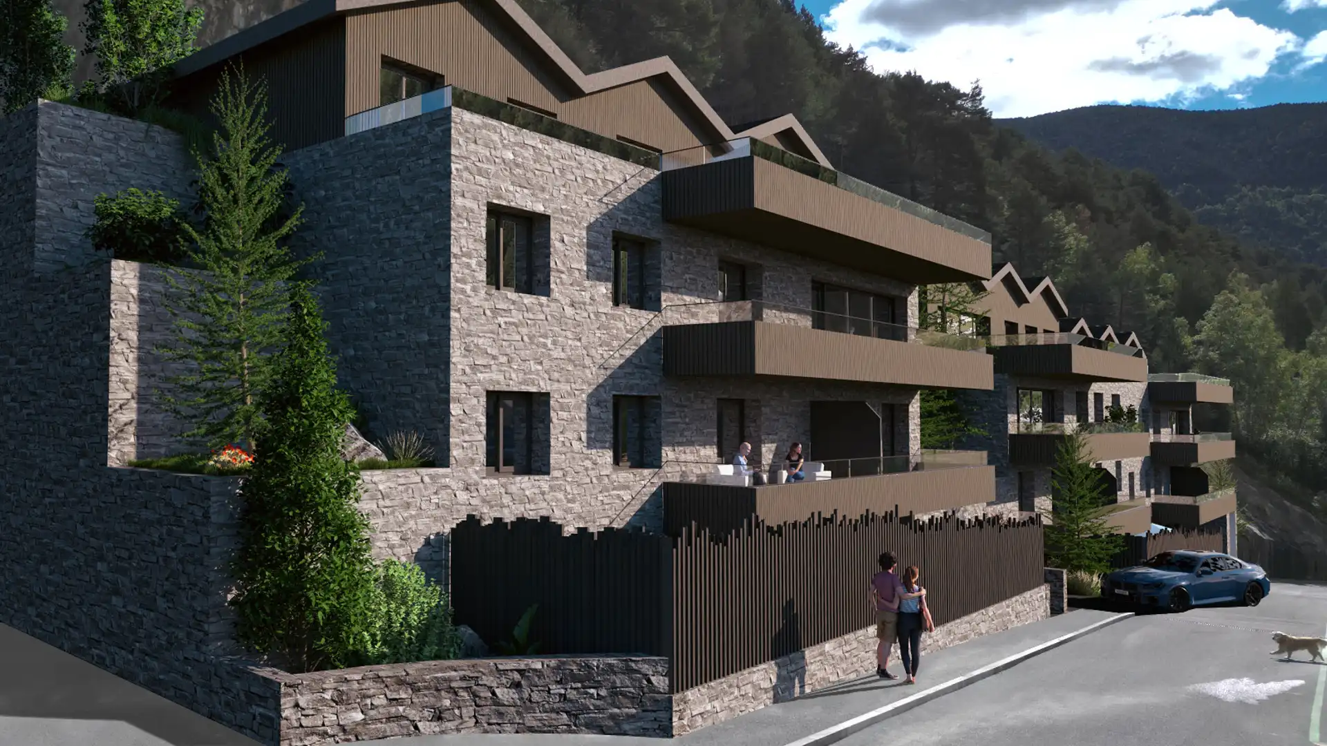 Vista exterior de Planta baja en venta en Ordino con Jardín privado