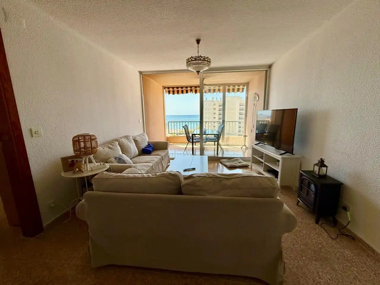 Sala d'estar de Apartament en venda en Villajoyosa / La Vila Joiosa amb Jardí privat, Terrassa i Balcó
