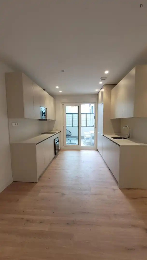 Kitchen of Apartments for rent in  Madrid Capital  with Air Conditioner, Furnished and Oven