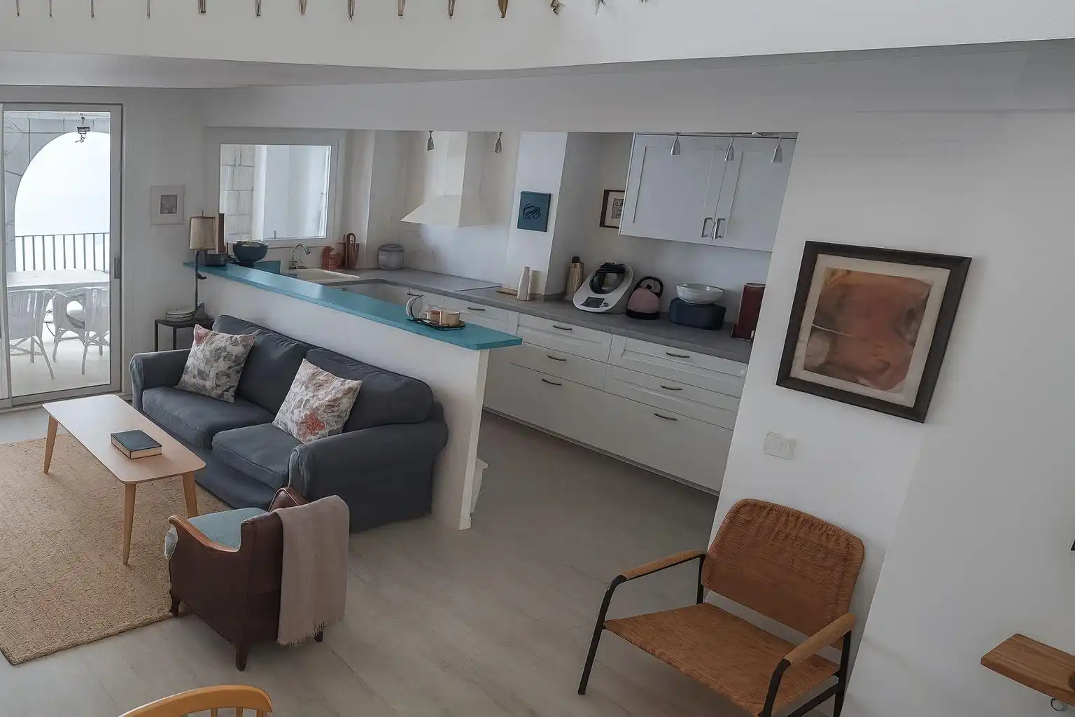 Wohnzimmer von Wohnung zum Verkauf in L'Escala mit Heizung, Terrasse und Balkon
