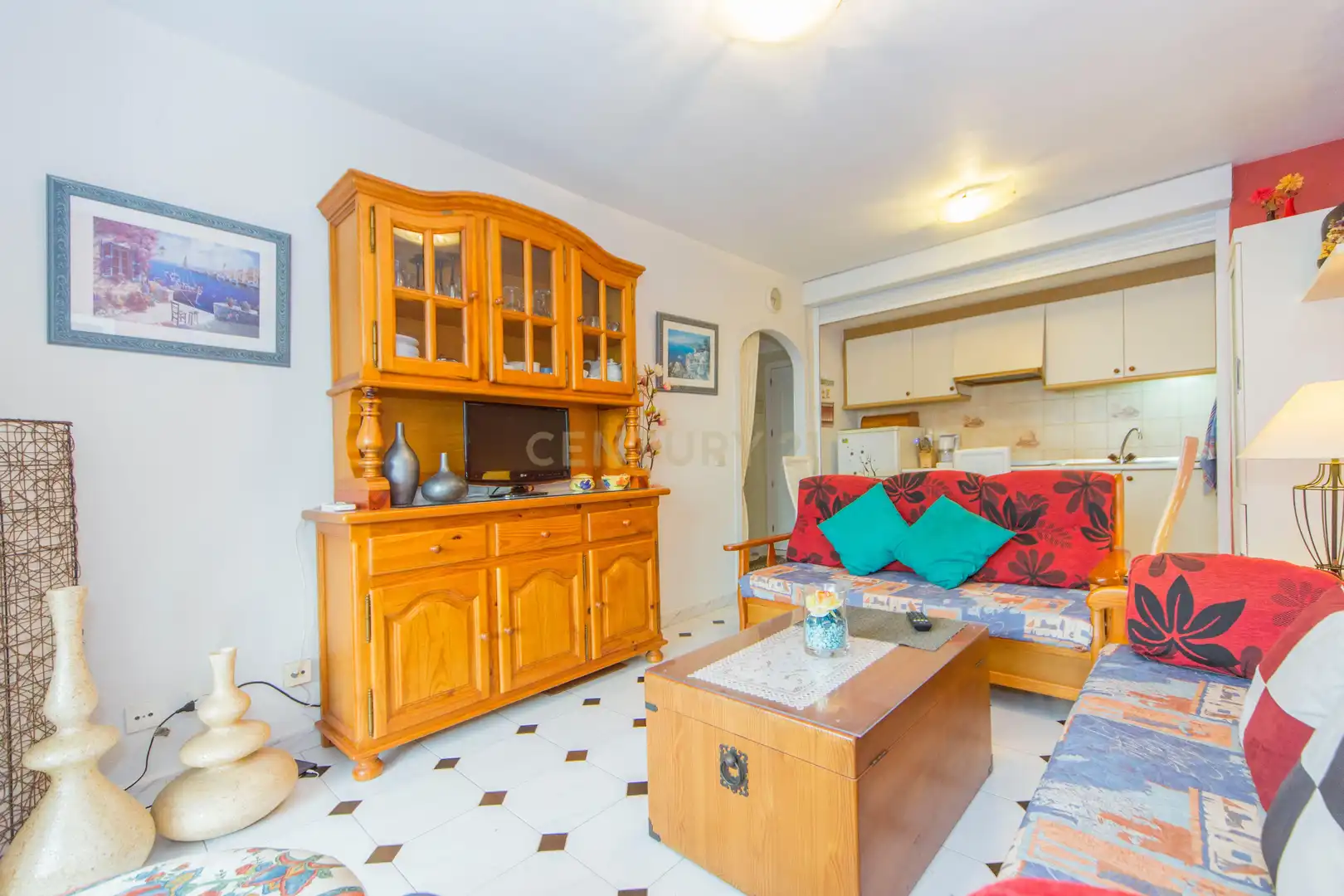 Sala de estar de Apartamento de alquiler en Calpe / Calp con Aire acondicionado y Amueblado