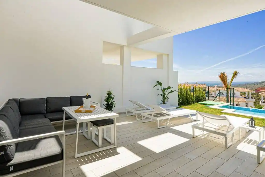 Terrace of Detached homes for sale in Manilva  with Air Conditioner, Private garden and Terrace