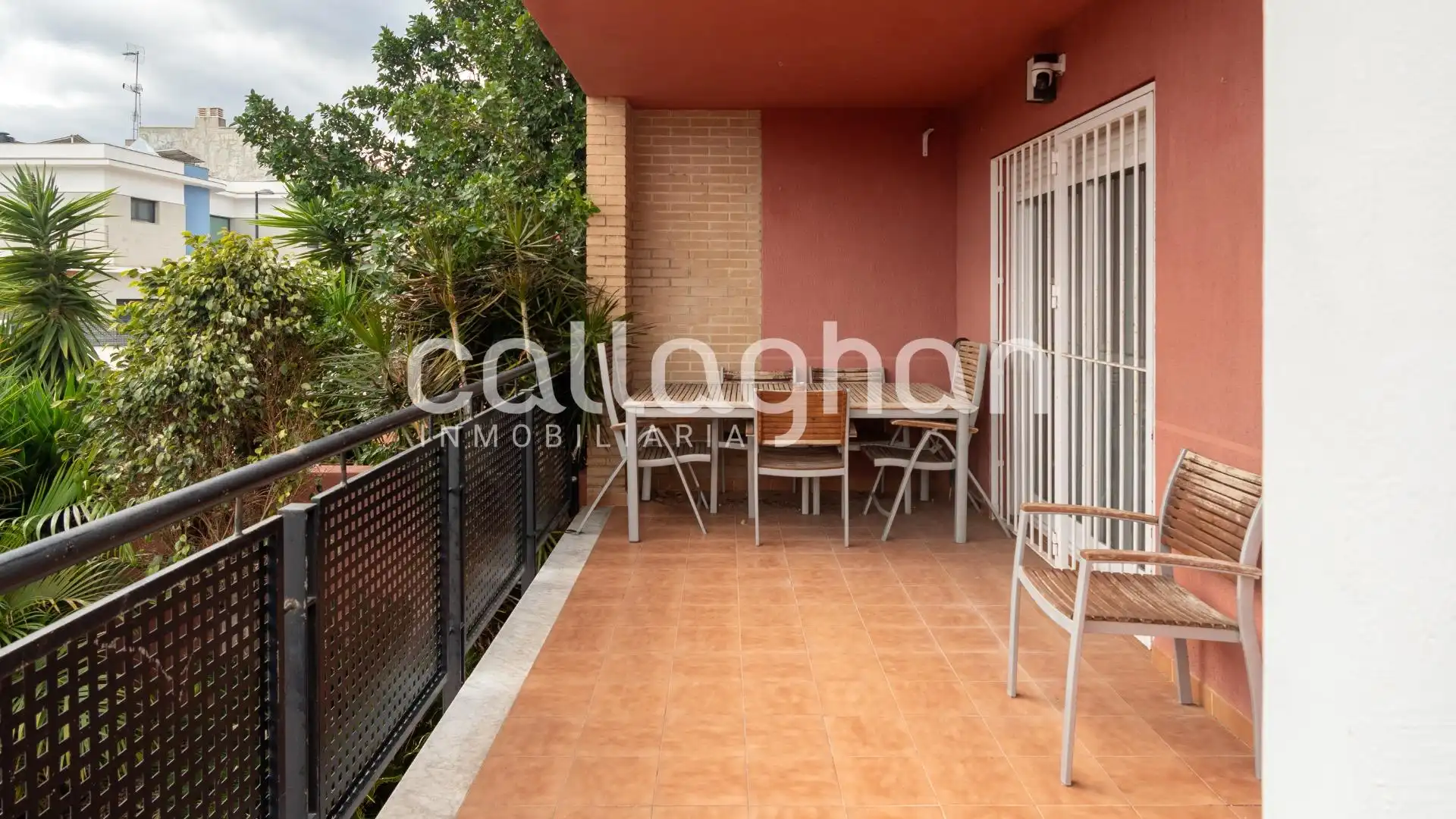 Terraza de Casa adosada en venta en El Real de Gandia con Aire acondicionado, Calefacción y Piscina