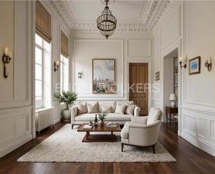 Living room of Apartment for sale in  Madrid Capital  with Air Conditioner, Heating and Private garden