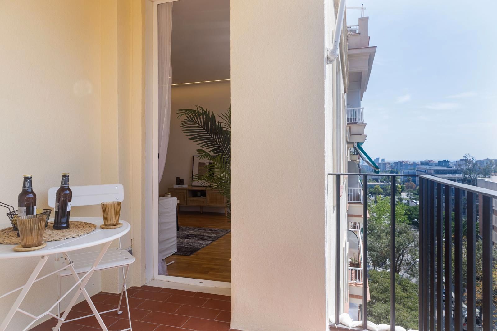 Balcony of Flat for sale in  Barcelona Capital  with Air Conditioner, Parquet flooring and Oven