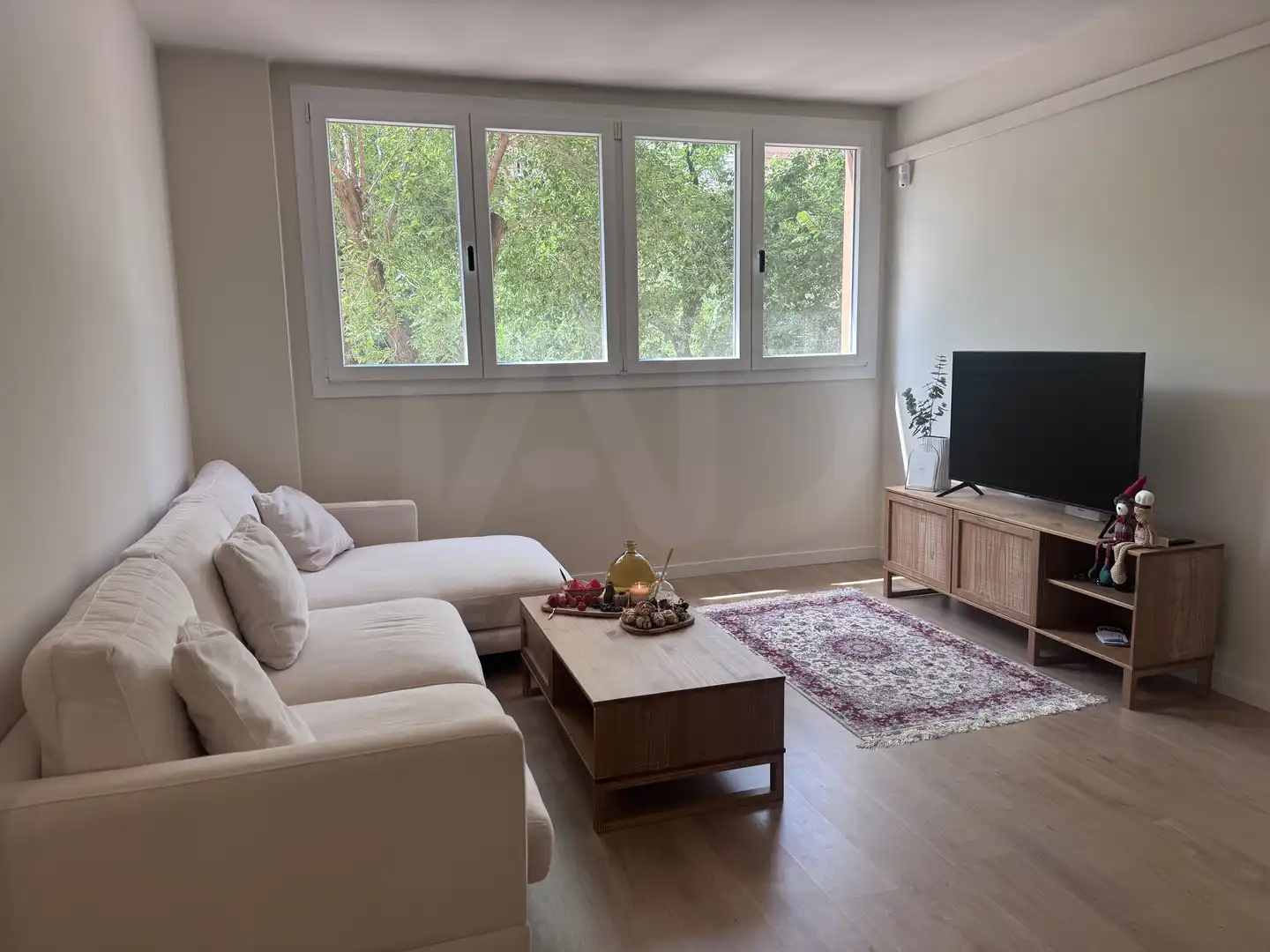 Living room of Flat for rent in Barcelona  with Air Conditioner and Heating