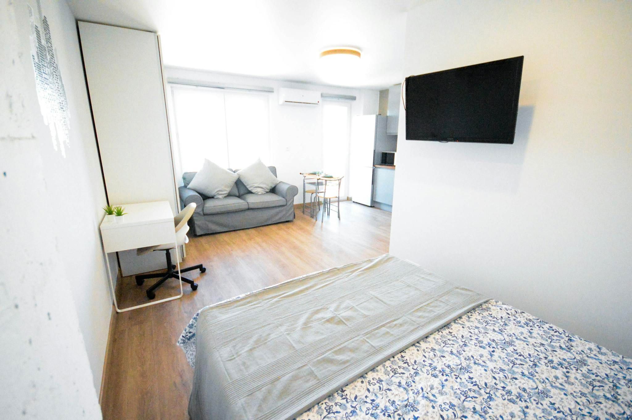 Bedroom of Flat to rent in  Valencia Capital  with Air Conditioner, Furnished and Washing machine