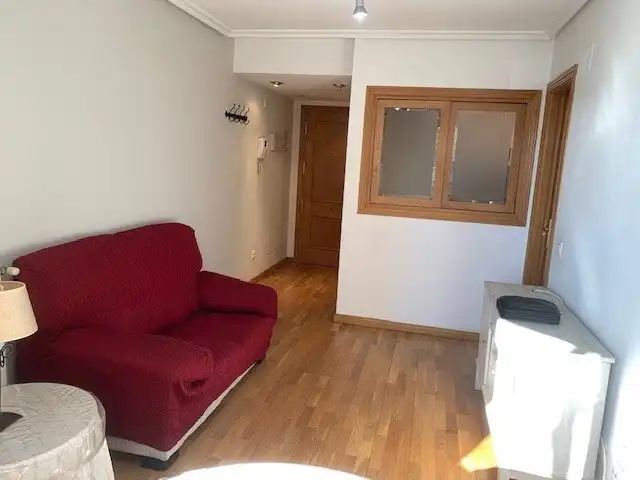 Living room of Flat for sale in Madrid  with Heating, Private garden and Parquet flooring