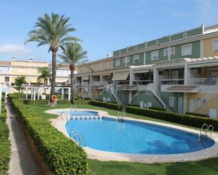 Exterior view of Single-family semi-detached for sale in Gandia  with Air Conditioner, Private garden and Terrace