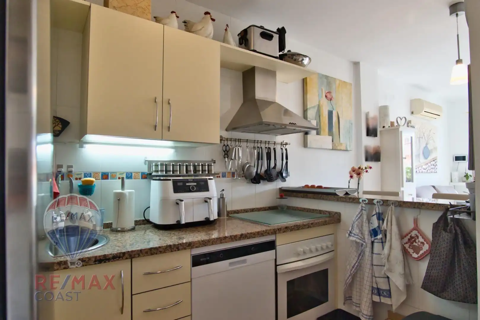 Cocina de Dúplex en venta en Algarrobo con Aire acondicionado, Terraza y Amueblado