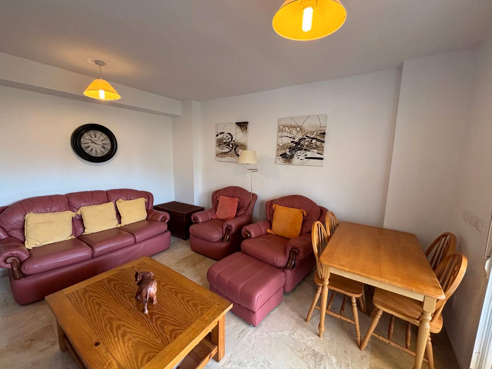 Living room of Flat for sale in Benalmádena  with Air Conditioner, Terrace and Furnished