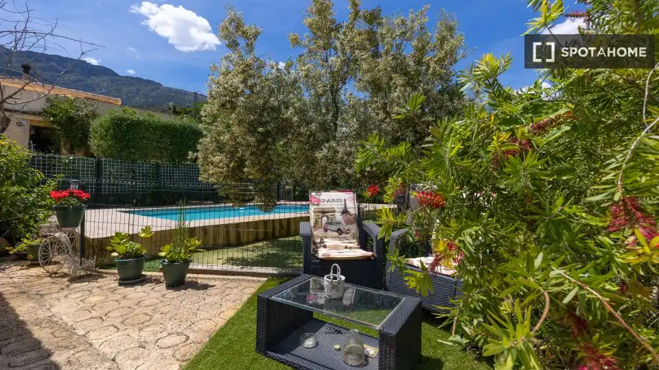 Terrace of Apartments for share in Muro de Alcoy  with Air Conditioner, Terrace and Furnished