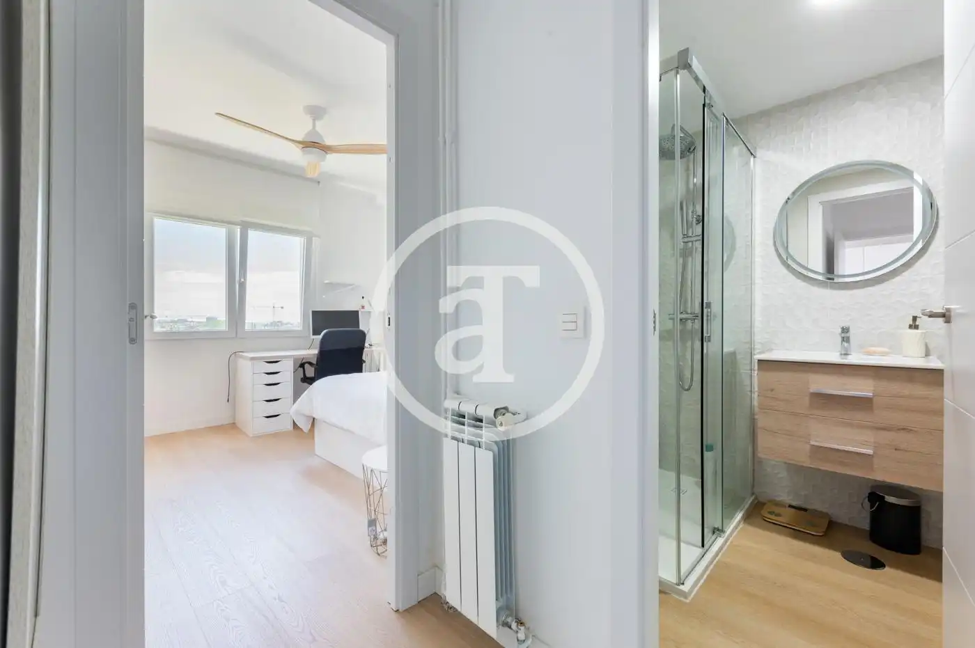 Habitación de Piso de alquiler en Madrid con Aire acondicionado, Calefacción y Amueblado