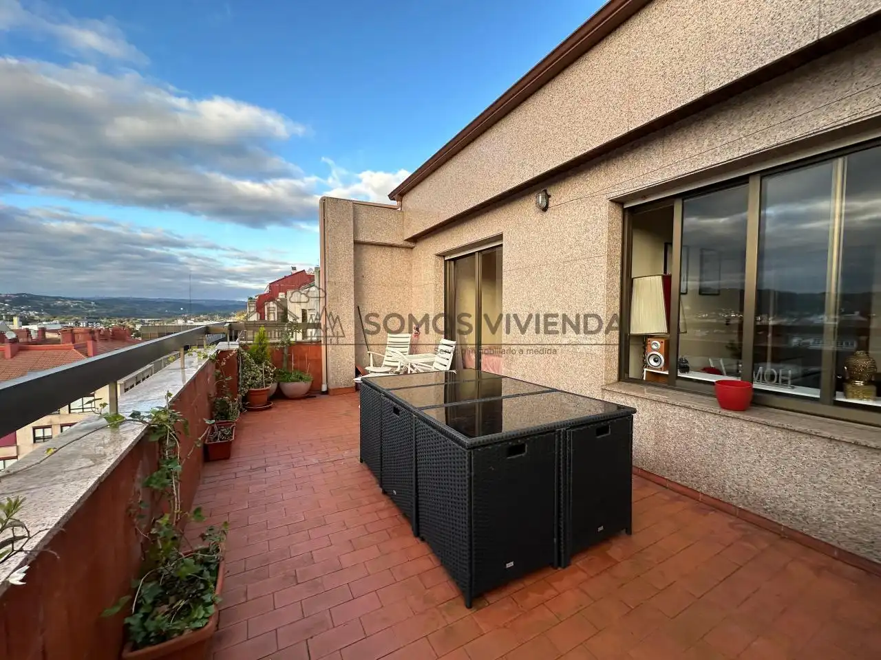 Terrasse von Dachboden zur Miete in Ourense Capital  mit Heizung, Terrasse und Möbliert